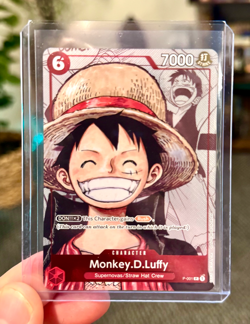Monkey.D.Luffy (Alternate Art) P-001 One Piece Promotion Cards Foil NM - Image 1