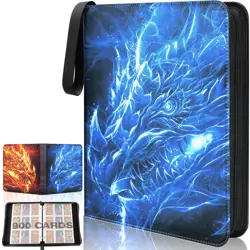9 Pocket Card Binder with 60 Removable Sleeves Holds 1080 Game Sports Trading... - Image 1