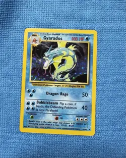 Pokemon Gyarados TCG Holo Rare Card 6/102 Base Set Vintage WOTC - Image 1