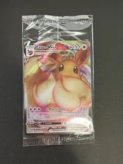 Pokemon TCG Sword & Shield SWSH087 Eevee VMAX Holo SEALED Promo Card - Image 1