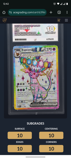 Pokemon Cards Umbreon 176 Espeon 175 Ace 9/10 Prismatic Evolutions Promo Cards - Image 3