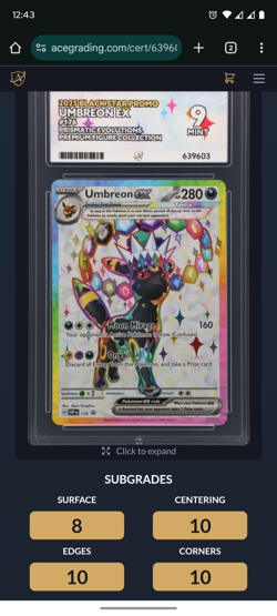 Pokemon Cards Umbreon 176 Espeon 175 Ace 9/10 Prismatic Evolutions Promo Cards - Image 4