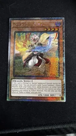Yu-Gi-Oh Card RA04-EN034 Fallen of Albaz (Alt Art) Quarter Century Secret Rare. - Image 1