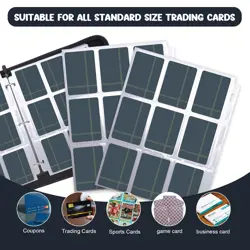 900 Pockets Card Binder, Trading Card Album with 50 Sleeves, Zipper, Organizer - Image 5