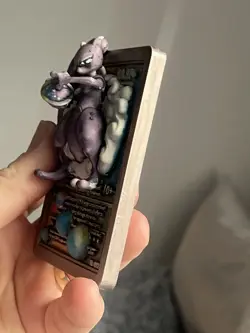 Pokemon card 3D - mewtwo - 3D printed with 8k resin - beautifully painted - Image 3