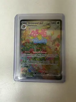 Pokemon TCG Venusaur EX Full Art Holo Card Scarlet & Violet 151 Series 198/165 - Image 1