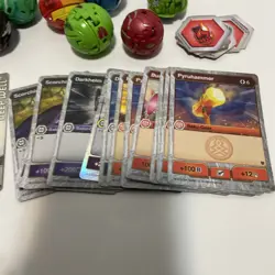 Lot of 17 Bakugan Battle Brawlers aquos, pyrus, haos, ventus, darkus with cards - Image 2