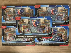 Pokemon Trading Card Game Greninja ex and Kingdra ex Special Collection Box X 5! - Image 1