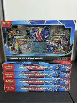Pokemon Trading Card Game Greninja ex and Kingdra ex Special Collection- 5 BOXES - Image 1