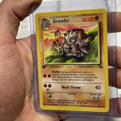 Pokemon TCG 1st Edition Fossil Set Graveler 37/62 NM/MT Pokemon Uncommon Card - Image 2
