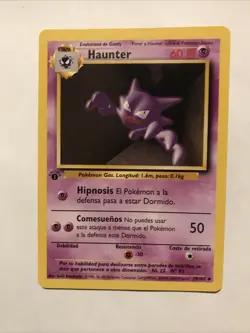 Pokemon TCG Haunter Base Set 29/102 Regular Uncommon Spanish 1st Edition Card - Image 1