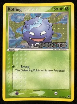 Koffing Ex Deoxys 62/107 Reverse Holo Vintage Pokemon Card - NM - Image 1