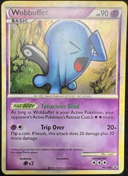 Wobbuffet HGSS04 Holo Promo Pokemon Card w/ ?? SWIRL - NM - Image 1