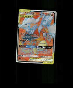 Fan-ART READ DESCRIPTION BELOW HOLO Charizard Card Reshiram Pokemon Card p1 - Image 1