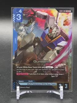 Gundam Card Game GD01-001 LR Gundam RX-78-2 Newtype Rising English - Image 1
