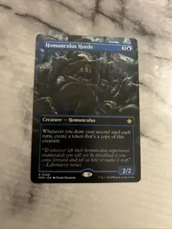 MTG, Homunculus Horde (Borderless) full art 308, NM, Foundations Magic - Image 1