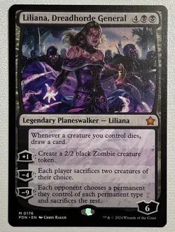 Liliana, Dreadhorde General Foundations Regular NM FDN 0176 MTG - Image 1