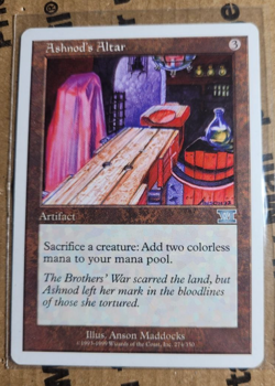 MTG - ASHNOD'S ALTAR (LP) 6th Edition Vintage 1999 Magic the Gathering Commander - Image 1