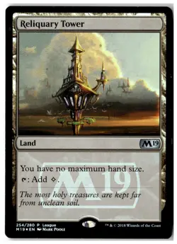 MTG Foil Reliquary Tower - League Promos Heavily Played English - Image 1