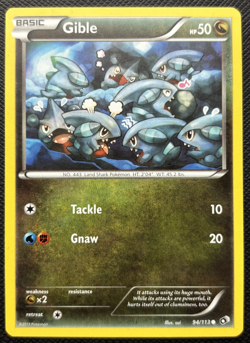 Gible 94/113 Legendary Treasures Common LP Pokemon 2013 - Image 1