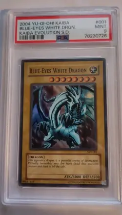 2004 Yu-Gi-Oh! Blue-Eyes White Dragon SKE-001 PSA 9 Starter Deck Kaiba Evolution - Image 1