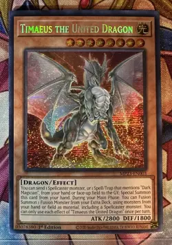 Yugioh! LP Timaeus the United Dragon - MP23-EN003 - Prismatic Secret Rare - 1st - Image 1