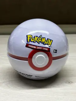Pokemon Trading Card TCG D21 2020 Premier Ball Pokeball Tin Poke Ball 3 Boosters - Image 1