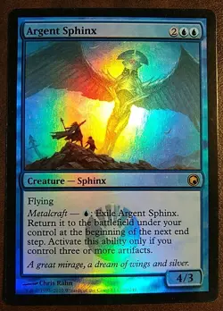 Argent Sphinx Foil Rare Scars of Mirrodin Magic the Gathering MTG Card NM - Image 1