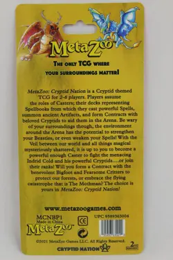 MetaZoo Cryptid Nation 2nd Edition Sleeved Booster Pack w/Mothman Card & Coin - Image 4