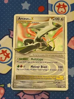Pokemon TCG 2009 Platinum Arceus LV.X Ultra Rare Holo Card 94/99 M P Condition - Image 1