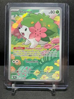 Shaymin 185/182 IR Illustration Rare Holo Pokemon 2025 Destined Rivals NM - Image 1