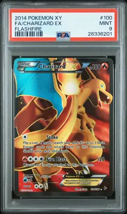 2014 POKEMON XY FLASHFIRE #100 FULL ART/CHARIZARD EX PSA 9 - Image 1