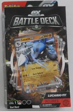 POKEMON - LUCARIO EX BATTLE DECK(X1) - NEW/SEALED - FREE UK P&P - Image 1