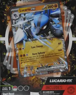 POKEMON - LUCARIO EX BATTLE DECK(X1) - NEW/SEALED - FREE UK P&P - Image 2