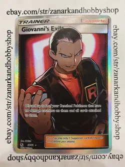 Pokemon Giovanni's Exile 67/68 Hidden Fates NM - Image 1