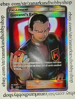 Pokemon Giovanni's Exile 67/68 Hidden Fates NM - Image 2