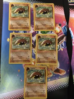5x Kabuto 50/62 Pokemon 1999 Fossil Common Non Holo NM - Image 1