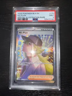 2025 Pokemon SV: BLK EN-Black Bolt #170/086 N's Plan PSA 9 - Image 1