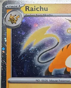 Raichu 026/165 Cosmos Holo Sam's Club Exclusive Promo Pokemon TCG: 151 X2 SWIRL - Image 3