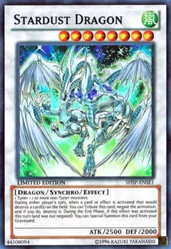 Yugioh! MP Stardust Dragon - SHSP-ENSE1 - Super Rare - Limited Edition Moderatel - Image 1