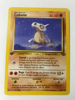 Cubone 50/64 1st Edition & Regular Jungle, Marowak also included! 3 Cards NM!!! - Image 1