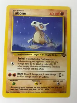 Cubone 50/64 1st Edition & Regular Jungle, Marowak also included! 3 Cards NM!!! - Image 3