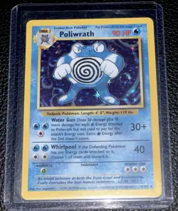 1999 Base Set UNLIMITED ⭐Rare⭐ Holo Poliwrath Pokemon Card 13/102 NEAR MINT⭐ - Image 1