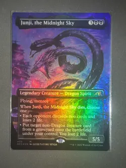 MTG - Junji, the Midnight Sky - Borderless Foil - Kamigawa: Neon Dynasty #409 - Image 1