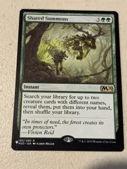 mtg Shared Summons, the List, green instant, unplayed - Image 1