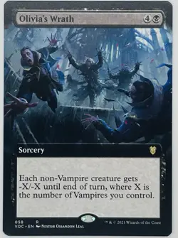MTG Olivia's Wrath (Extended Art) Commander: Innistrad: Crimson Vow Regular - Image 1