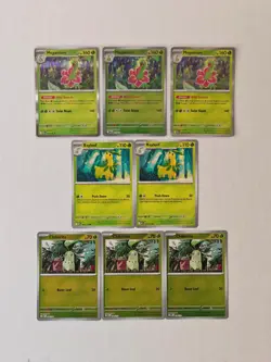 [8x Playset] Meganium 010/132 Bayleef Chikorita Mega Evolution MEG Pokemon TCG - Image 1