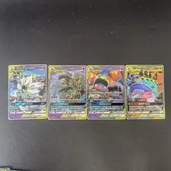 4pc Pokemon TCG Chinese Solgaleo & Lunala Trevenant Muk & Alolan GX TAG TEAM LP - Image 1