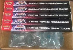 Pokemon Prismatic Lucario Ex Tyranitar Ex Premium Collection Sams Club LOT OF 5 - Image 1