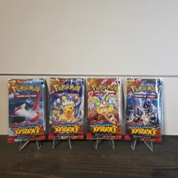 SURGING SPARKS ART SET - 4 SEALED BOOSTER PACKS Pokemon TCG 💎MINT💎 - Image 1
